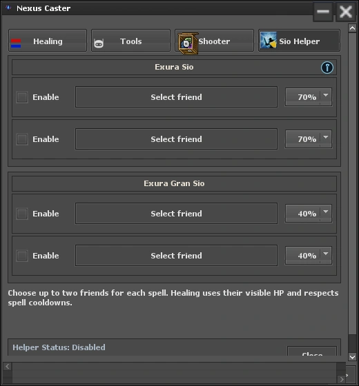 Tela real no APK: Sio Helper